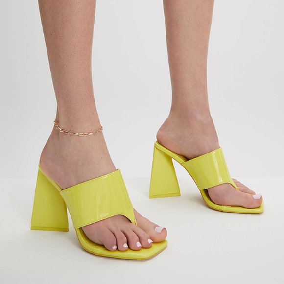 Call It Spring Shoes - New Call it Spring Sorayaa High heel mule sandals - Flared block heel Size 11